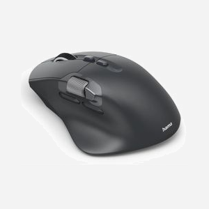 Hama WM-900 Souris Optique 3200 DPI Sans Fil RF + Bluetooth, 10 Boutons Programmables, 2 Roulettes, Design Droitier, Multi-OS (Windows, macOS, Android, iOS) - Miniature 3