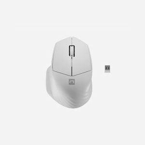 NATEC Siskin 2 Souris Optique Bluetooth 5.0 1600 DPI 3 Boutons Programmables Droitier Blanc - Portée 10m - Pile AA Incluse