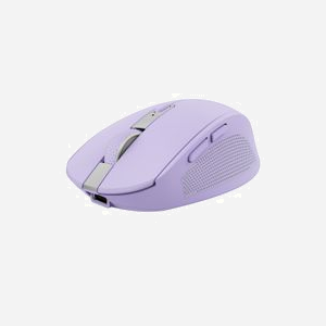 Trust Ozaa 25384 Souris Bureau RF sans fil + Bluetooth 3200 DPI Optique 6 Boutons Lilas, Batterie Rechargeable, Compatible Windows/macOS/ChromeOS - Miniature 1