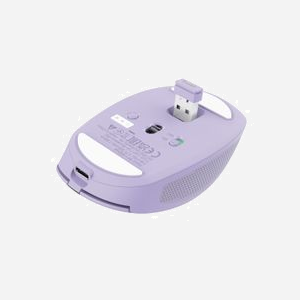 Trust Ozaa 25384 Souris Bureau RF sans fil + Bluetooth 3200 DPI Optique 6 Boutons Lilas, Batterie Rechargeable, Compatible Windows/macOS/ChromeOS - Miniature 5