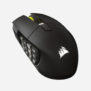 Corsair Scimitar Elite Wireless SE - Souris Gaming Droitier - Optique 33000 DPI - RF sans fil + Bluetooth - 16 Boutons Programmables - 50G - Noir