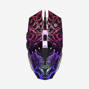 Souris Gaming Optique Ambidextre Defender GM-670L 2400 DPI, 5 Boutons Programmables, Éclairage Multi, Câble 1.5m, Durabilité 5M Clics - Miniature 1