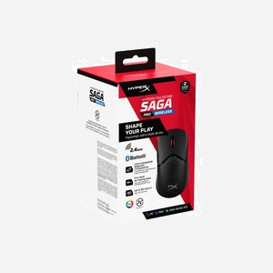 HyperX Pulsefire Saga Pro Souris Gamer Sans Fil Noire, 3200 DPI, 4000 Hz, RF Wireless + Bluetooth 5.0 + USB Type-C, 6 Boutons Programmables - Miniature 2