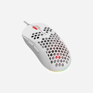 Savio HEX-R Souris Gaming Optique USB Type-A 12000 DPI, 7 Boutons Programmables, Éclairage Multi, Droitier, PTFE, 79g, Câble 1.8m, Blanc - Miniature 2