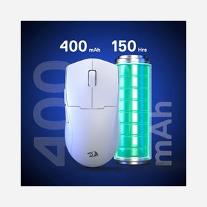 Souris REDRAGON M918W-PRO: RF Wireless, Bluetooth, USB Type-C, 6 boutons, 50M clics, 400mAh, 125x65.4x41mm, 55g, Blanc - Miniature 4