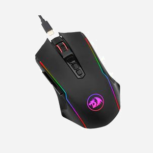 Souris REDRAGON M910-KS Ranger RF Wireless + USB Type-C, 9 boutons, 1000 Hz, Noir, 10M clics, Batterie/Câble, Câble 1.8m, 124.5x72.4x39.8mm, 139g - Miniature 5