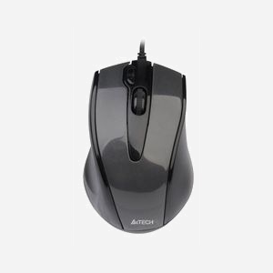 A4Tech N-500F Souris Bureau USB Type-A V-Track 1600 DPI 3 Boutons Droitier Noir/Gris - 105x67x37.5mm