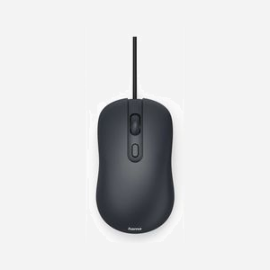 Hama CM-200 Souris Optique USB Type-A 1600 DPI, 4 Boutons, Ambidextre, Câble 1.8m, Compatible Windows, Noir, ABS/PTFE, 97g