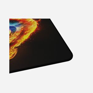 GENESIS Carbon 500 M Fire G2 - Tapis de Souris Gaming 300x250mm, Surface Tissu Imprimée, Base Caoutchouc Antidérapante, Épaisseur 2.5mm - Miniature 5