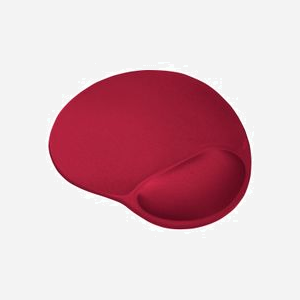 Trust 20429 Tapis de Souris Rouge avec Repose-Poignet Gel, Surface Microfibre, Base Antidérapante, Dimensions Standard