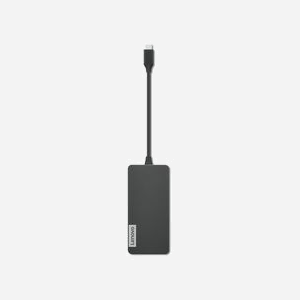 Lenovo Dock USB-C GX90T77924 : USB 3.2 Gen 1, HDMI 1.4, Lecteur SD/MicroSD, 1x USB 2.0, 2x USB-A 3.2 Gen 1, Gris, Windows 10, 247x49.6x13mm
