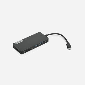 Lenovo Dock USB-C GX90T77924 : USB 3.2 Gen 1, HDMI 1.4, Lecteur SD/MicroSD, 1x USB 2.0, 2x USB-A 3.2 Gen 1, Gris, Windows 10, 247x49.6x13mm - Miniature 2