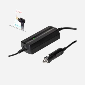 Akyga AK-ND-34 Alimentation Auto pour PC Portable Acer 19V 3.42A 65W Connecteur 5.5x1.7mm, ABS Noir, Input 12V, Certifié CE/FCC/RoHS