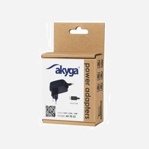 Akyga AK-TB-23 Adaptateur Secteur Universel 10W Noir, Entrée 110-240V, Sortie 5V/2A, Type C, Longueur de Câble 1m - Miniature 5