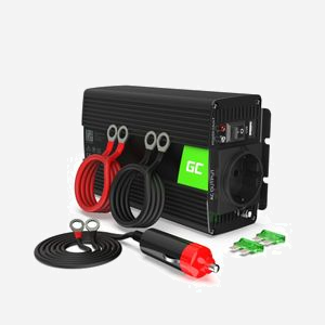 Green Cell INV17 Convertisseur DC-to-AC 24V vers 230V 500W 50Hz Noir avec USB et protections court-circuit/surchauffe