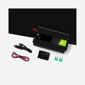 Green Cell INV17 Convertisseur DC-to-AC 24V vers 230V 500W 50Hz Noir avec USB et protections court-circuit/surchauffe - Miniature 2