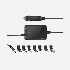 Chargeur Auto Hama Slim & Light 00200008 pour Ordinateur Portable, Alimentation Allume-Cigare, 1 Port USB 2.0, 70W Max, Indicateur LED, Noir - Miniature 2