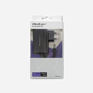 Qoltec 50776 Adaptateur Secteur/Chargeur Batterie Intérieur 220-240V 15W 5V/3A Protections Surtension/Surchauffe/Surcharge/Court-circuit Noir, câble 1.14m - Miniature 2