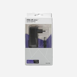 Adaptateur secteur/Onduleur Qoltec 50786 27W, entrée 220-240V 50/60Hz, sortie 9V 3A, prise Type F, protections surtension/surchauffe/court-circuit, noir - Miniature 3