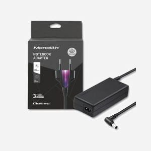Qoltec 50068 Adaptateur Secteur 65W pour Ordinateur Portable, Entrée 220-240V, Sortie 19V 3.42A, Protections Surtension/Surchauffe/Court-circuit - Miniature 2