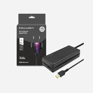 Qoltec 51031 Adaptateur Secteur Interne 135W pour Ordinateur Portable, 220-240V, 20V 6.75A, Protections Surtension/Surchauffe/Court-circuit, Compatible IBM/Lenovo
