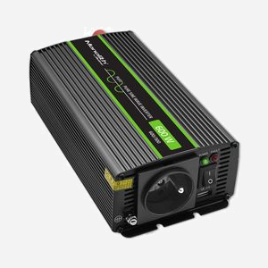 Qoltec Monolith Onduleur Auto/Indoor 600W, Entrée 12V DC, Sortie 230V AC 50Hz, Port USB 18W, Protections Surtension/Court-circuit, Refroidissement Actif - Miniature 2