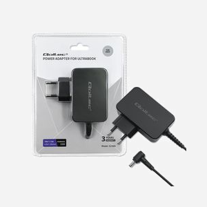 Qoltec 52408 Chargeur Secteur 40W pour Ordinateur Portable, Sortie 19V/2.1A, Protection Surtension/Surchauffe/Court-circuit, Câble 1.7m, Noir - Miniature 2