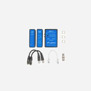 Lanberg NT-0404 Testeur PoE Réseau BNC, RJ-11, RJ-45, Tension 9V avec Indicateurs LED et Adaptateur Secteur - Noir/Bleu - Miniature 2