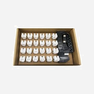 Techly IWP-KIT-C6U90 Kit 24 Modules Keystone RJ45 Cat6 U/UTP Femelle Corps PC Blanc Contacts Nickel/Or AWG 22/26 250MHz -40°C à 70°C - Miniature 1