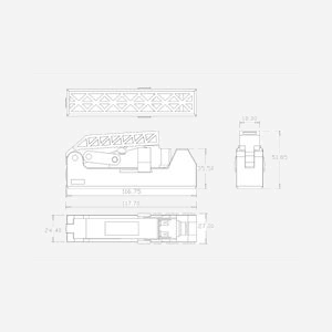 Techly IWP-KIT-C6U90 Kit 24 Modules Keystone RJ45 Cat6 U/UTP Femelle Corps PC Blanc Contacts Nickel/Or AWG 22/26 250MHz -40°C à 70°C - Miniature 3