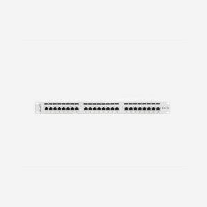 Lanberg PPS5-1024-S : Baie de Branchements 24 Ports Cat5/Cat5e 1U, Montage Rack 19", Métal Gris, 445x44.5x114.5mm, Gestion des Câbles Intégrée - Miniature 1