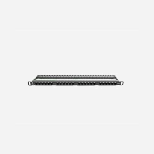 Baie de Branchement Lanberg PPU5-0024-B 24 ports RJ-45 Cat5/Cat5e 0.5U Montage Rack 440x22.2x99mm Métal Noir Certification T568A/B - Miniature 1