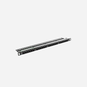 Baie de Branchement Lanberg PPU5-0024-B 24 ports RJ-45 Cat5/Cat5e 0.5U Montage Rack 440x22.2x99mm Métal Noir Certification T568A/B - Miniature 2