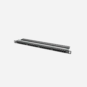 Baie de Branchement Lanberg PPU5-0024-B 24 ports RJ-45 Cat5/Cat5e 0.5U Montage Rack 440x22.2x99mm Métal Noir Certification T568A/B - Miniature 3