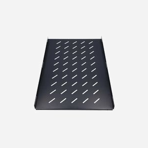 Extralink Étagère Rack 1U 750mm Noire 19" (482.6mm Largeur) Montage 4 Points pour Armoires 1000mm Profondeur - Acier Noir EX.8642