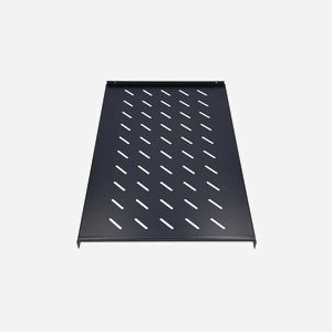 Extralink Étagère Rack 1U 750mm Noire 19" (482.6mm Largeur) Montage 4 Points pour Armoires 1000mm Profondeur - Acier Noir EX.8642 - Miniature 2