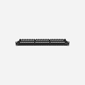 Panneau de Brassage Lanberg PPU5-1124-B 1U 19" Cat.5E UTP 24 Ports RJ45 IDC/LSA Acier Noir RAL9004, 482.6x44.5x98mm, Supports de câbles - Miniature 4
