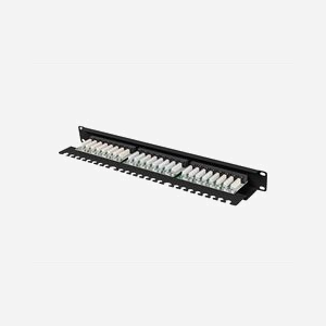 Panneau de Brassage Lanberg PPU5-1124-B 1U 19" Cat.5E UTP 24 Ports RJ45 IDC/LSA Acier Noir RAL9004, 482.6x44.5x98mm, Supports de câbles - Miniature 5