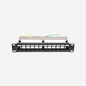 Panneau de brassage Lanberg PPKS-9212-B 1U 12 ports FTP pour modules Keystone, Acier Galvanisé Noir, 254x100x44.5mm, -10°C à 60°C - Miniature 4
