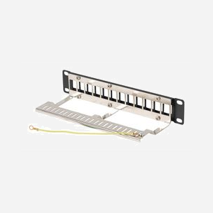 Panneau de brassage Lanberg PPKS-9212-B 1U 12 ports FTP pour modules Keystone, Acier Galvanisé Noir, 254x100x44.5mm, -10°C à 60°C - Miniature 5
