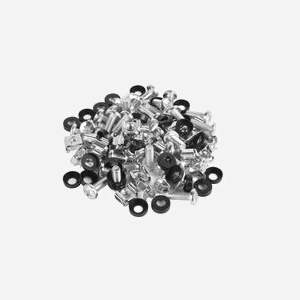 Lanberg AK-1303-S Kit de Montage Rack 20 pièces Acier Inoxydable/Noir avec Vis et Écrous Cages pour Installation Serveur et Réseau - Miniature 2