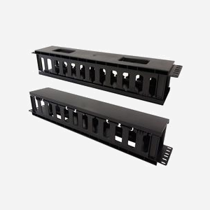 Techly I-CASE-CABLE-FR2 Panneau de Gestion de Câbles Rack 19" 2U Noir 483x78x88mm pour Baie de Serveur