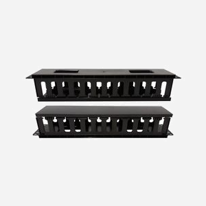 Techly I-CASE-CABLE-FR2 Panneau de Gestion de Câbles Rack 19" 2U Noir 483x78x88mm pour Baie de Serveur - Miniature 2