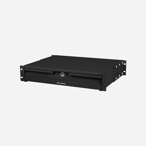 Tiroir Rack Lanberg AK-2001-B 2U Acier Noir 48.3cm (19") 482x360x88mm Charge Max. 90kg avec Verrouillage