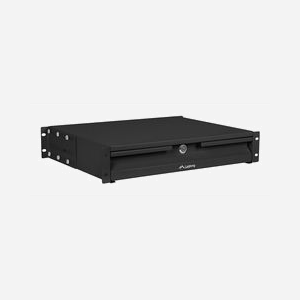 Tiroir Rack Lanberg AK-2001-B 2U Acier Noir 48.3cm (19") 482x360x88mm Charge Max. 90kg avec Verrouillage - Miniature 3