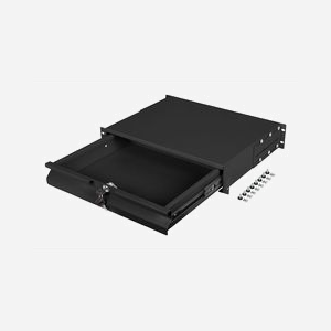 Tiroir Rack Lanberg AK-2001-B 2U Acier Noir 48.3cm (19") 482x360x88mm Charge Max. 90kg avec Verrouillage - Miniature 5