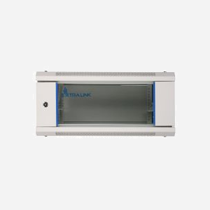 Extralink EX.8536 : Armoire Rack Murale 4U 600x450mm, Acier/Verre Gris, Porte Avant Acier/Verre Amovible, Panneaux Latéraux Amovibles, Charge 30kg - Miniature 1