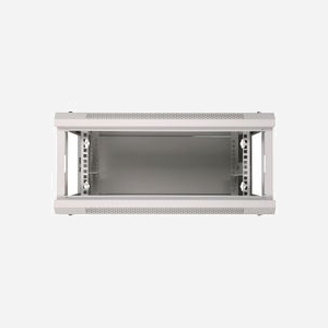Extralink EX.8536 : Armoire Rack Murale 4U 600x450mm, Acier/Verre Gris, Porte Avant Acier/Verre Amovible, Panneaux Latéraux Amovibles, Charge 30kg - Miniature 3
