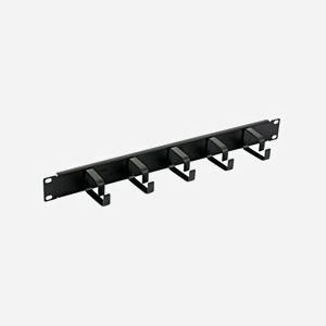 Techly I-CASE-CABLE-BK5 Panneau de gestion de câbles 1U pour rack 19", 482.6mm x 75mm x 44mm, noir, poids 525g