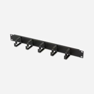 Techly I-CASE-CABLE-BK5 Panneau de gestion de câbles 1U pour rack 19", 482.6mm x 75mm x 44mm, noir, poids 525g - Miniature 2